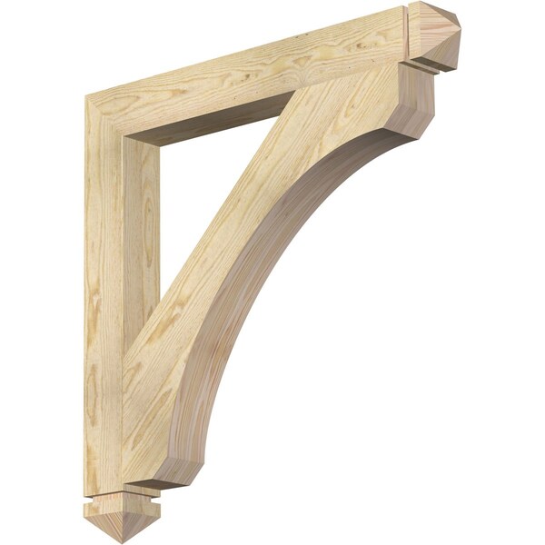 Ekena Millwork Legacy Arts & Crafts Rough Sawn Bracket, Douglas Fir, 4"W x 34"D x 34"H BKT04X34X34LEC03RDF - main